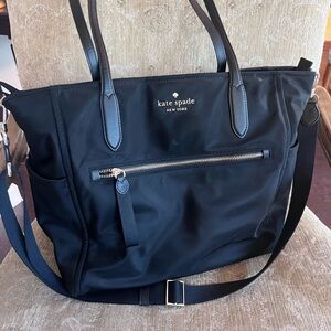 Kate Spade Black Nylon baby/ tote Bag